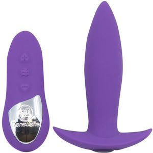 Remote Control 15-Function Vibrating Mini-Plug Rechargeable Silicone Anal Plug By Nu Sensuelle - Purple