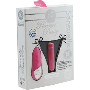 15-Function Remote Control Pleasure Panty With Vibrating Silicone Bullet By Nu Sensuelle - Pink