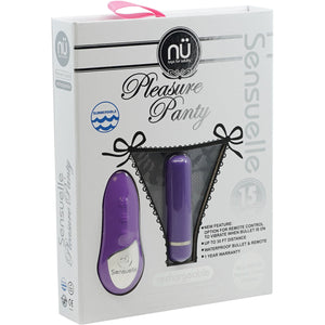 15-Function Remote Control Pleasure Panty With Vibrating Silicone Bullet By Nu Sensuelle - Purple