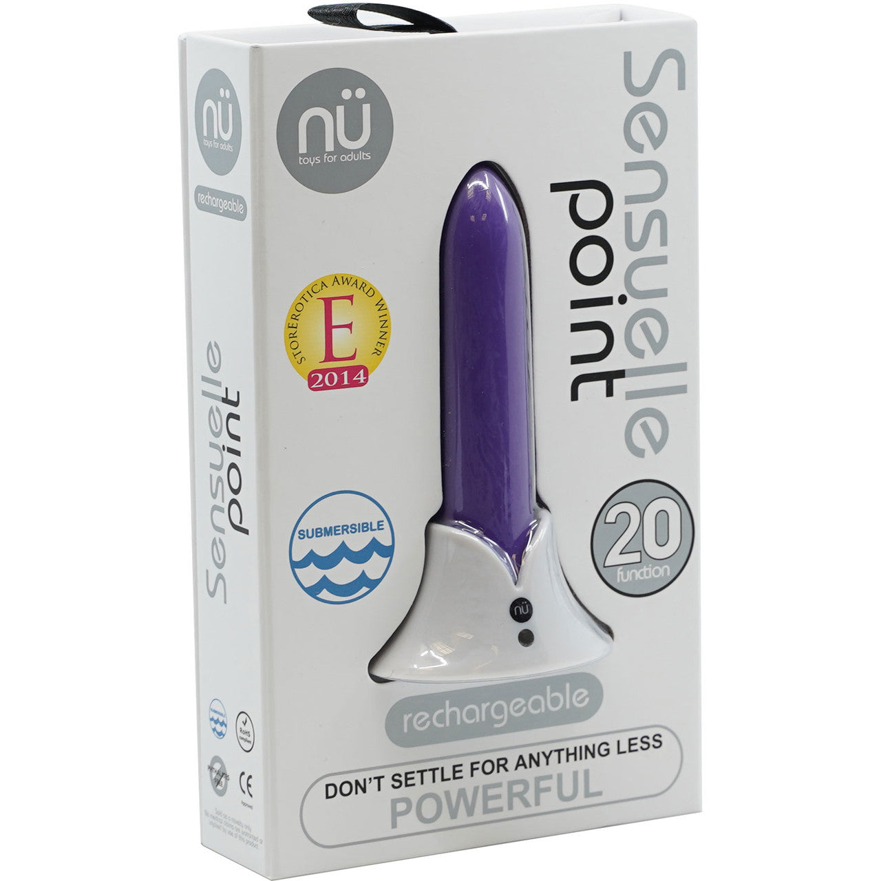 Point 20 Function Rechargeable Silicone Waterproof Bullet Vibrator By Nu Sensuelle - Purple