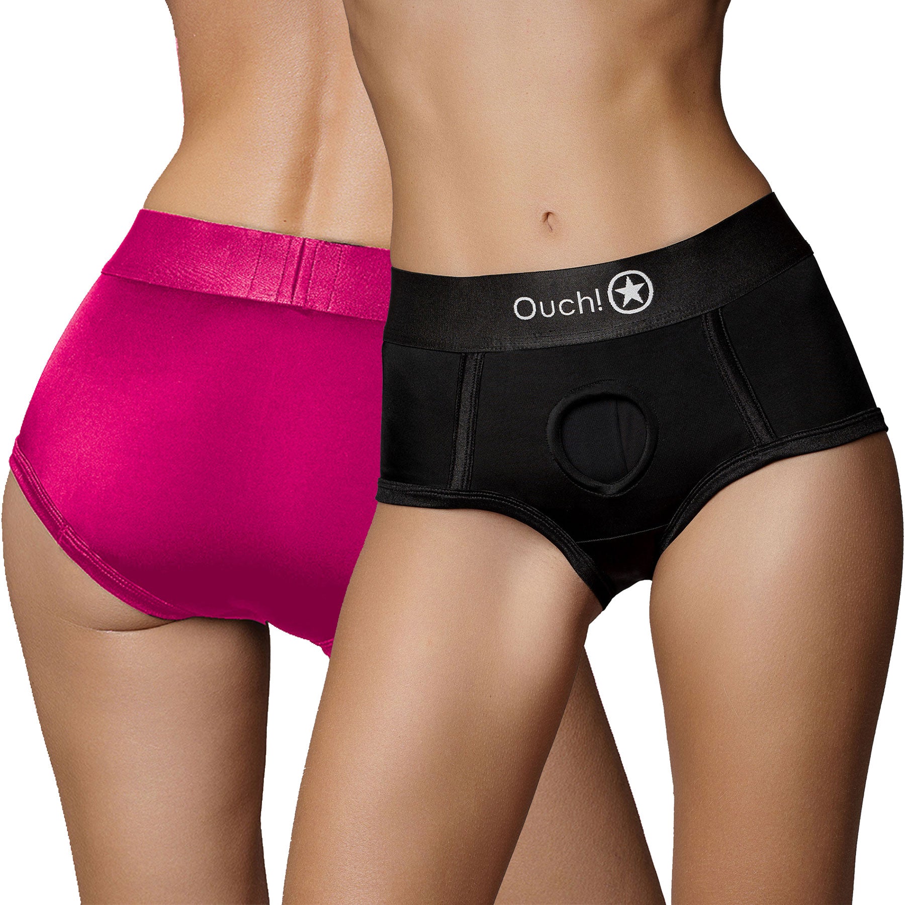 Ouch! Vibrating Strap-On Brief - Both