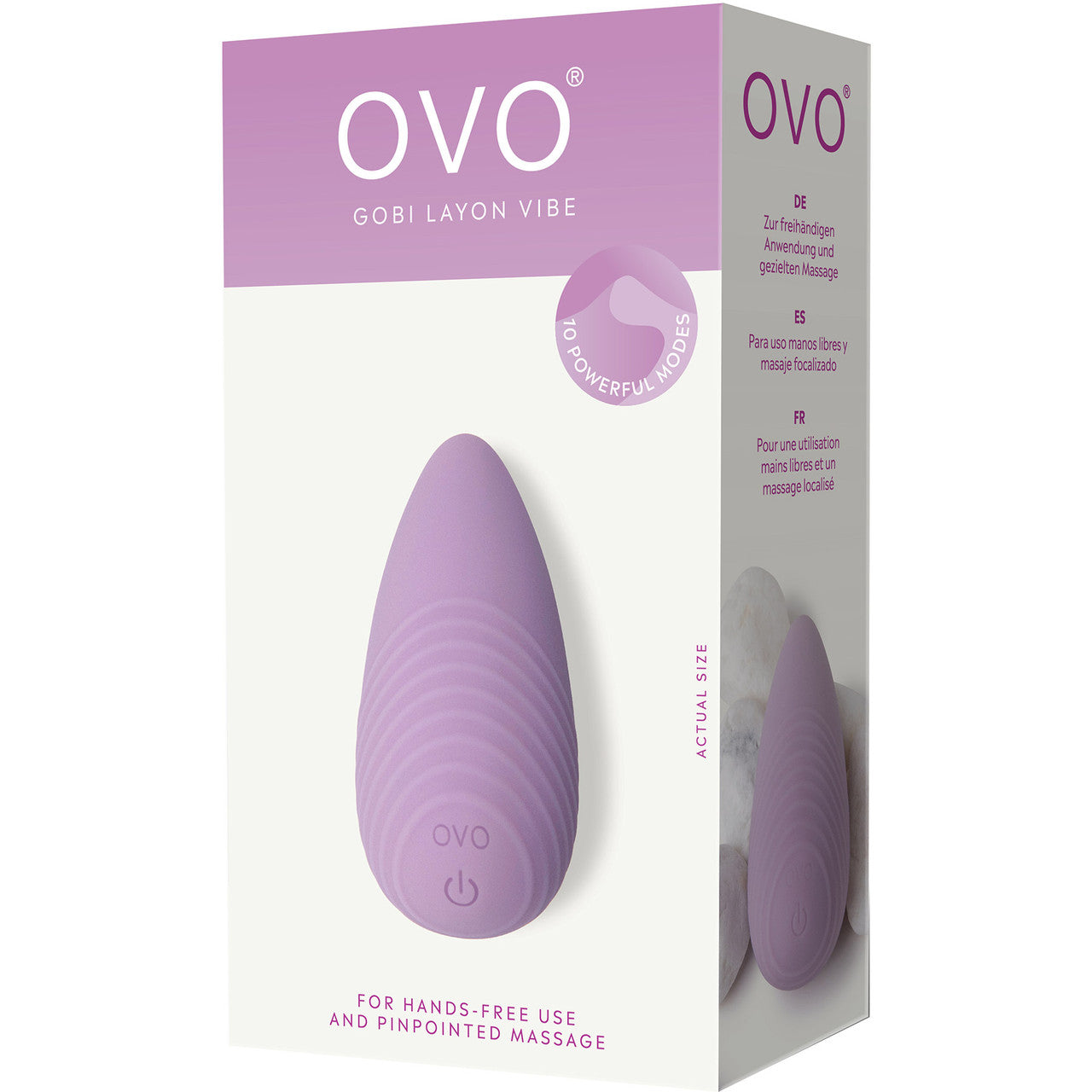 OVO Gobi Rechargeable Silicone Lay-On Clitoral Vibrator - Purple