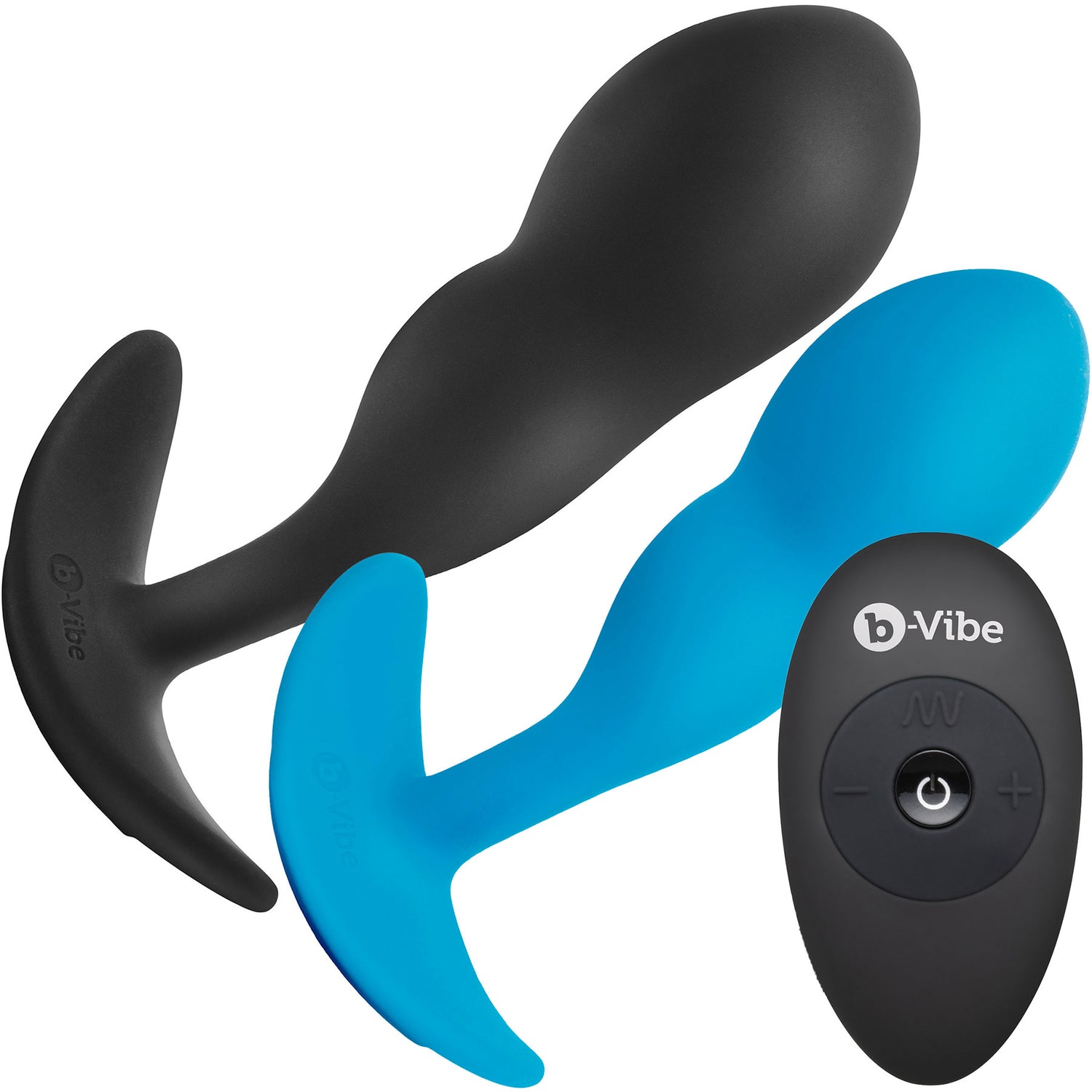 b-Vibe P-Spot Snug Plug Weighted & Vibrating Silicone Prostate Plug With Remote