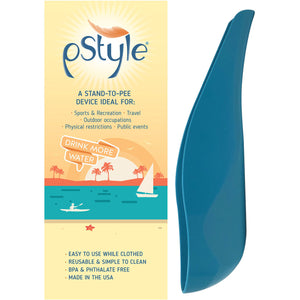 pStyle 2 Stand To Pee Urination Device - Turquoise - Pee Standing Up!