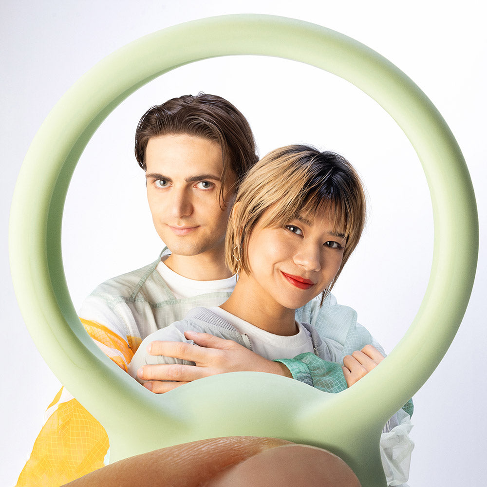 Tenga paiRING+ Warming Vibrating Rechargeable Cock Ring - Lime