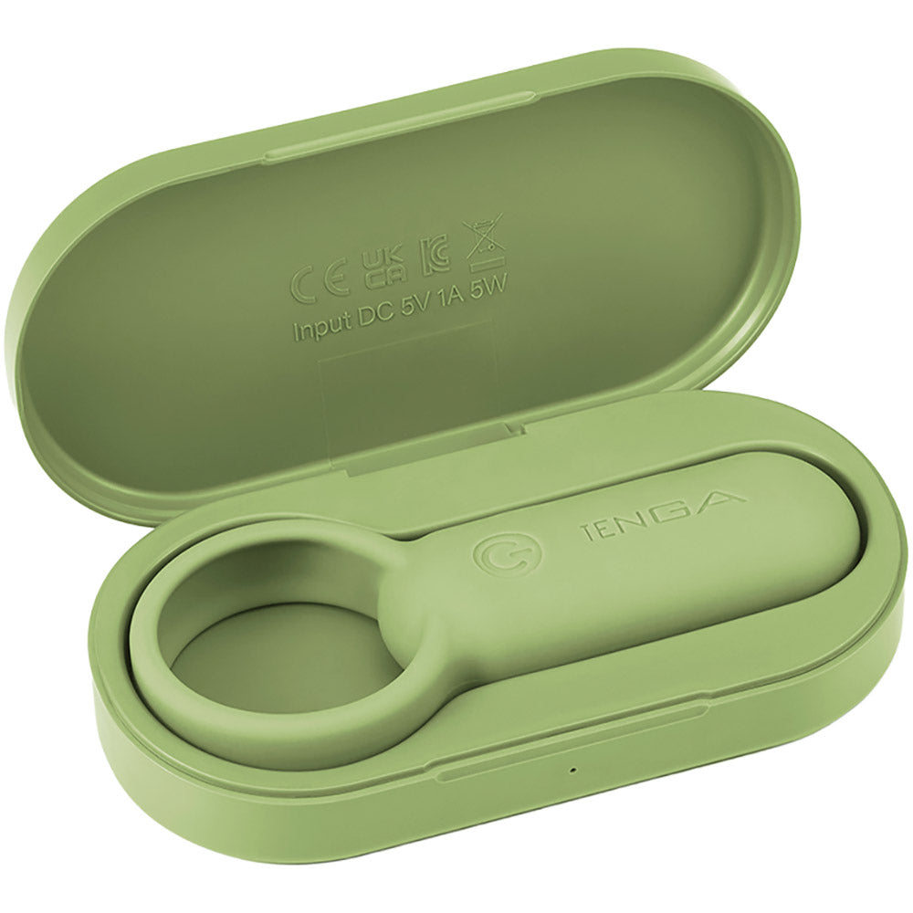 Tenga paiRING+ Warming Vibrating Rechargeable Cock Ring - Lime