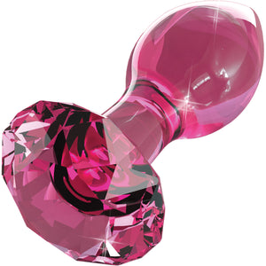 Icicles No. 79 Pink Glass Anal Plug With Faceted Base