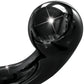 Icicles No. 87 Glass G-Spot Dildo With Flexible Suction Cup Base - Black