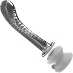 Icicles No. 88 Glass G-Spot Dildo With Flexible Suction Cup Base - Clear