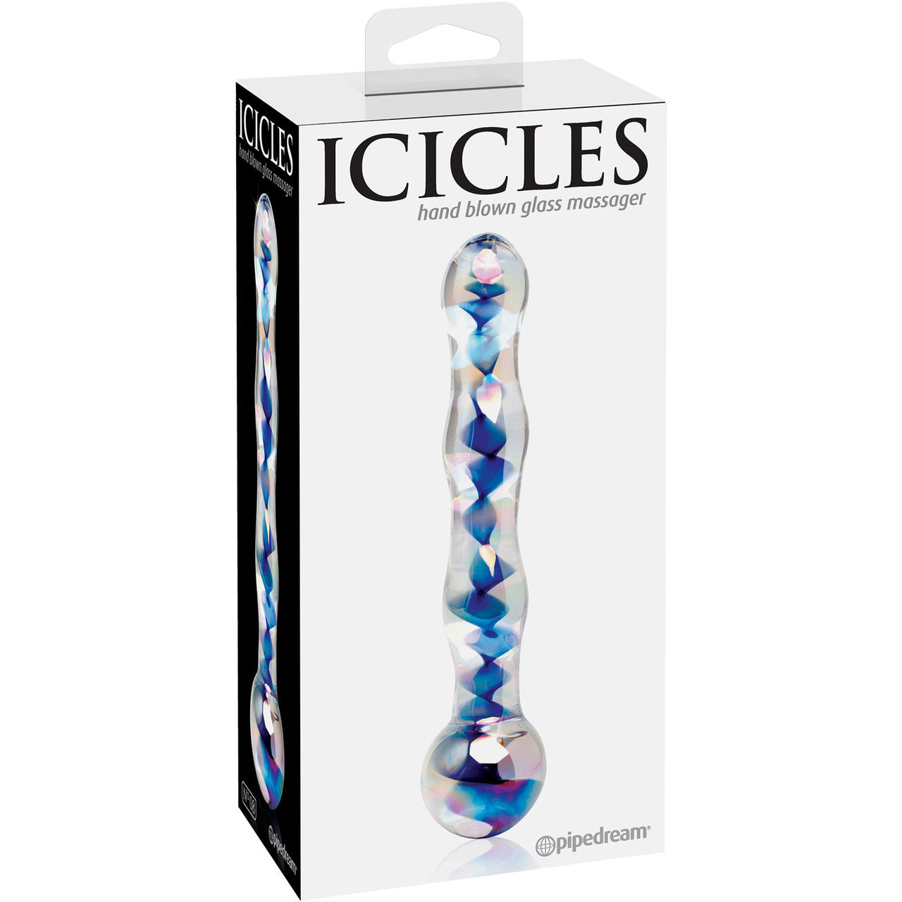 Icicles No. 8 Sapphire Spiral Glass Dildo