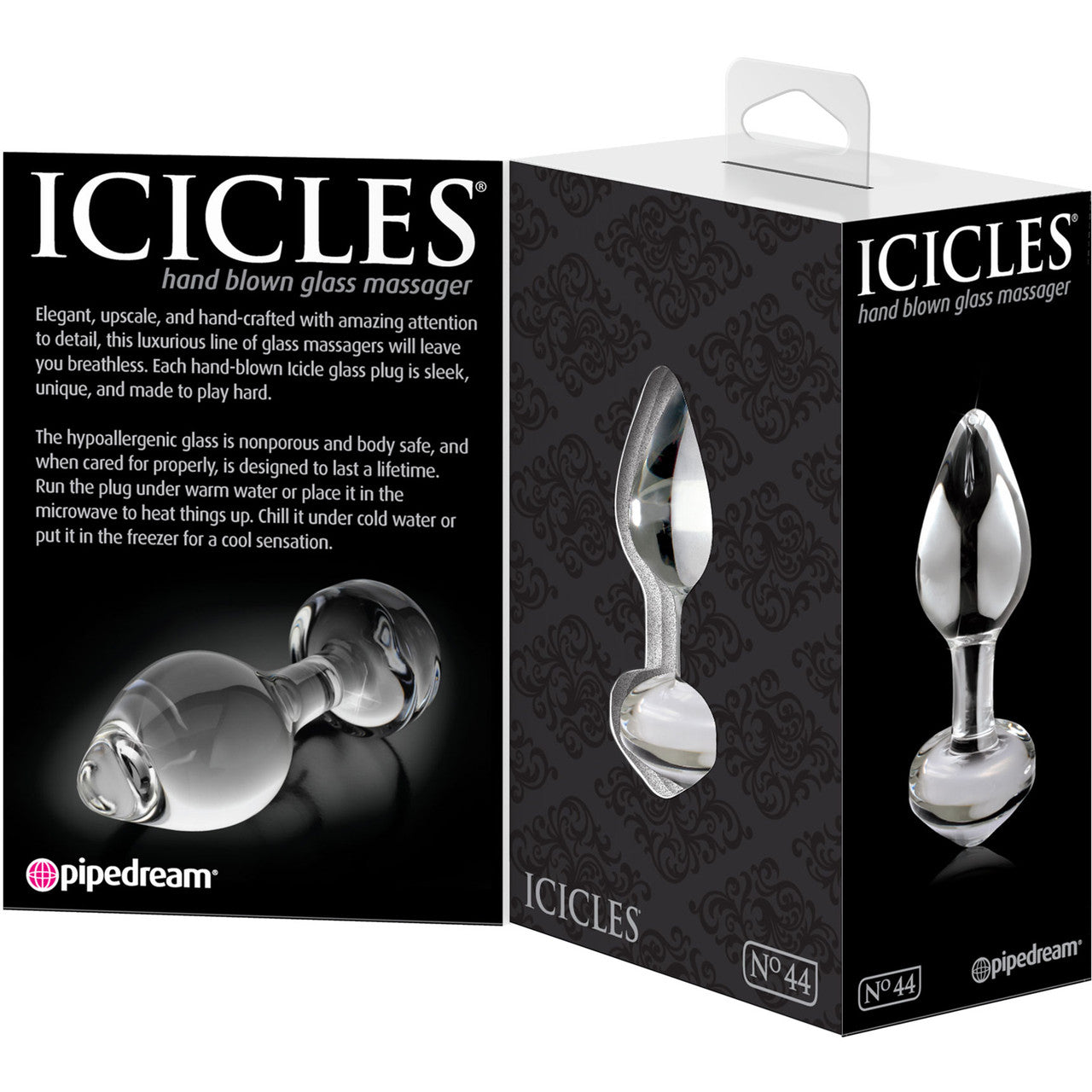 Icicles No. 44 Glass Butt Plug - Clear