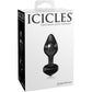 Icicles No. 44 Glass Butt Plug - Black