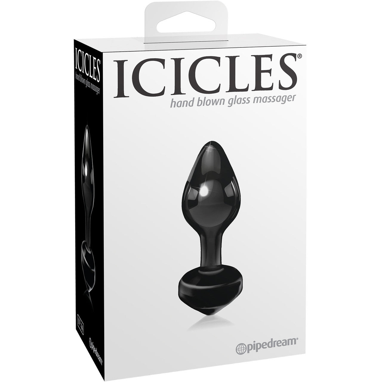 Icicles No. 44 Glass Butt Plug - Black Icicles No. 44 Glass Butt Plug - Black