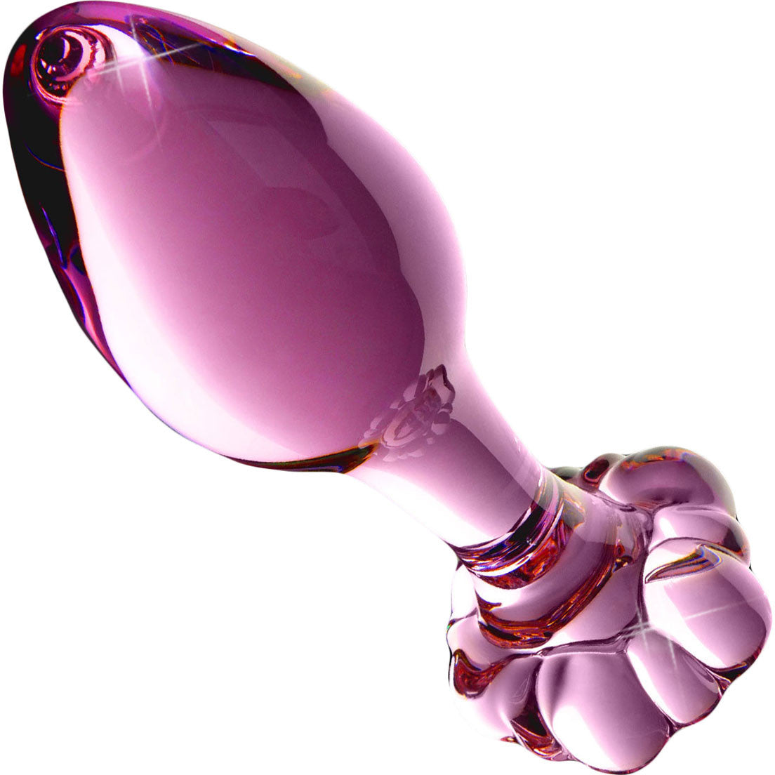 Icicles No. 48 Pink Glass Butt Plug Icicles No. 48 Pink Glass Butt Plug