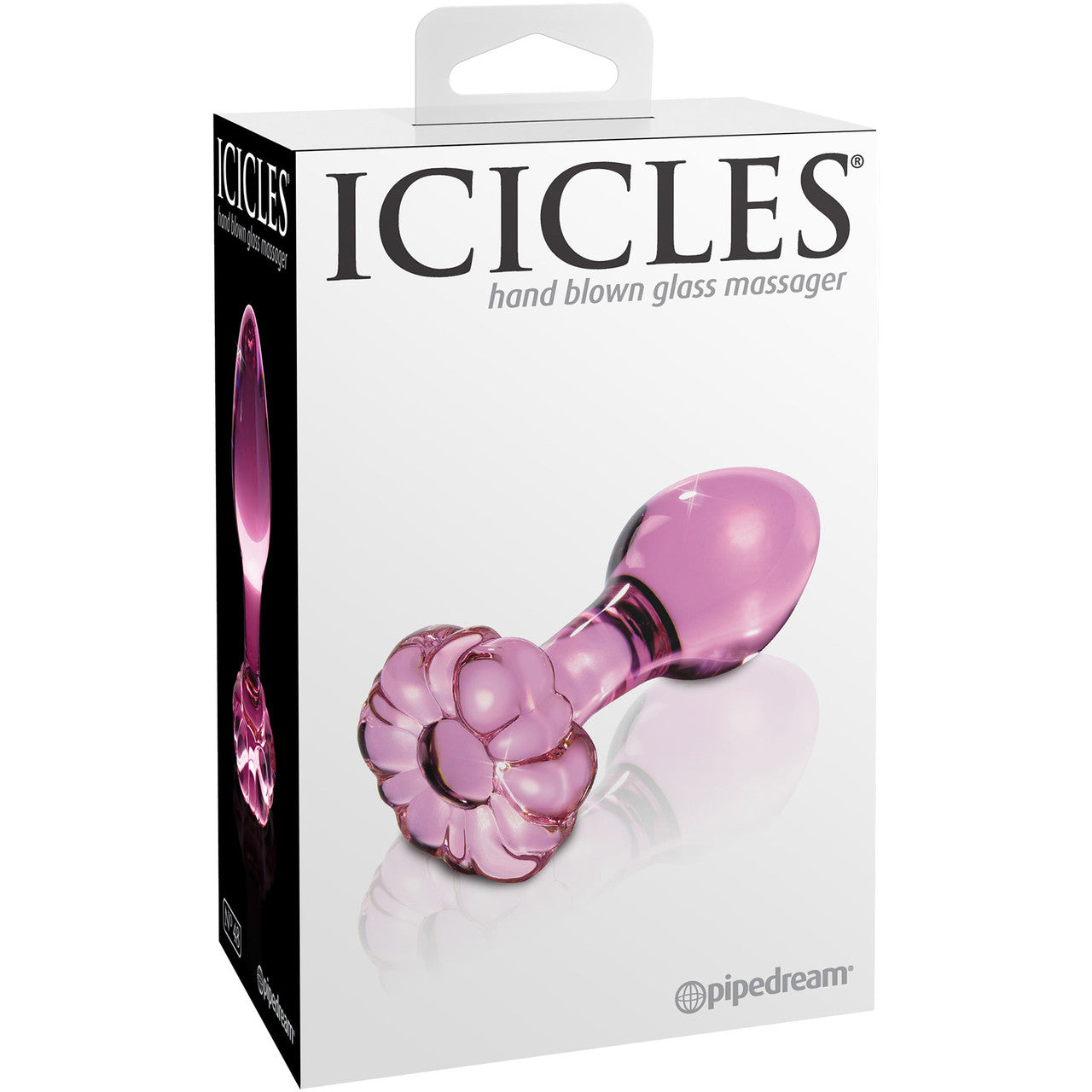 Icicles No. 48 Pink Glass Butt Plug Icicles No. 48 Pink Glass Butt Plug