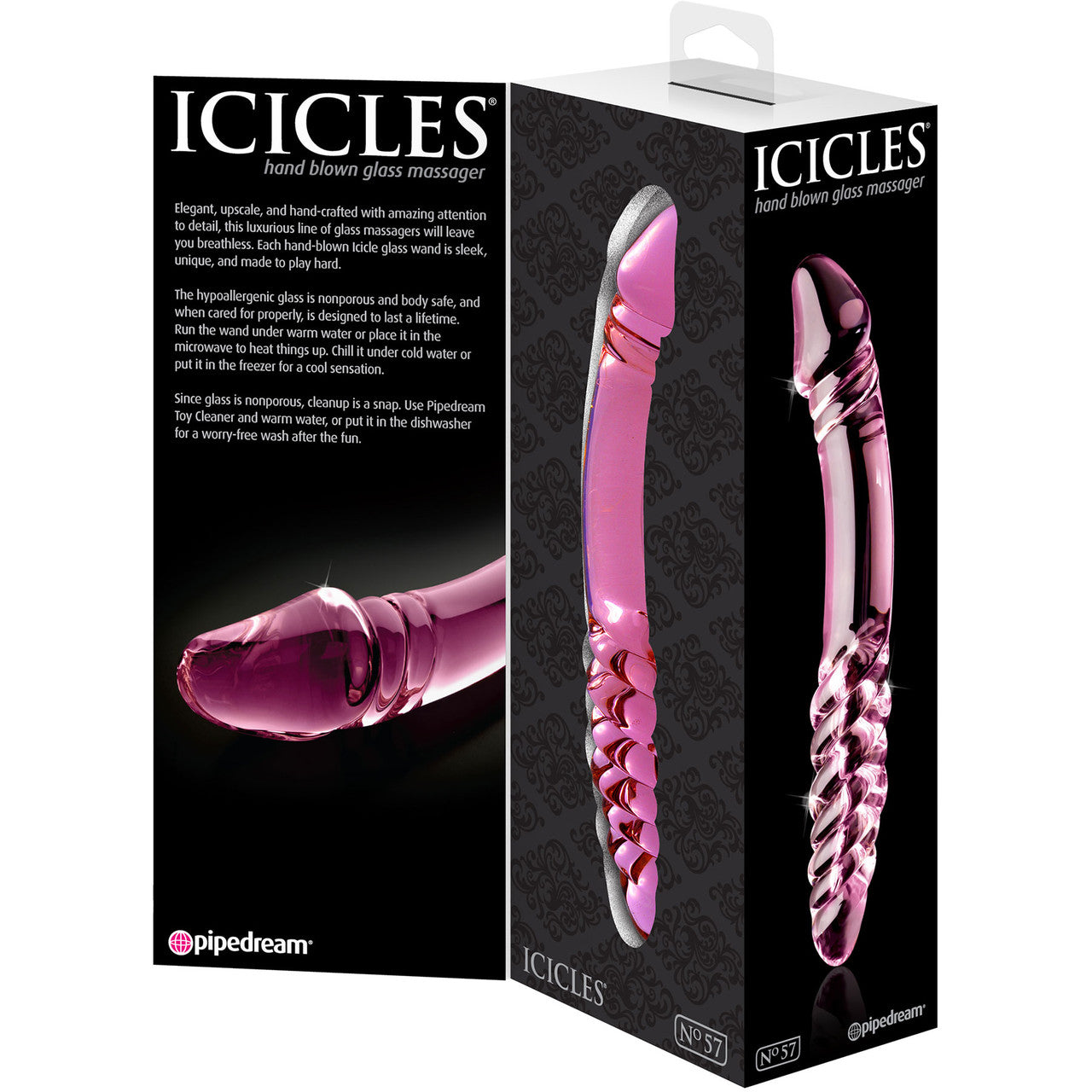 Icicles No. 57 Pink Glass G-Spot Dildo