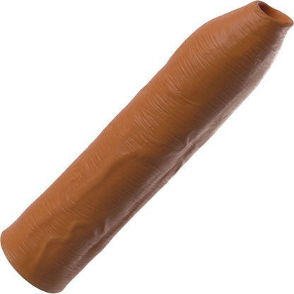 Fantasy X-tensions Elite Silicone 7" Uncut Penis Extension - Caramel