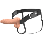 Fantasy X-Tensions Elite Vibrating Silicone Dual Density 6" Hollow Strap-On Dildo