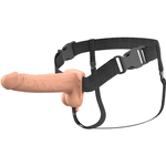 Fantasy X-Tensions Elite Vibrating Silicone Dual Density 7" Hollow Strap-On Dildo