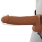 Fantasy X-Tensions Elite Vibrating Silicone Dual Density 7" Hollow Strap-On Dildo - Chocolate