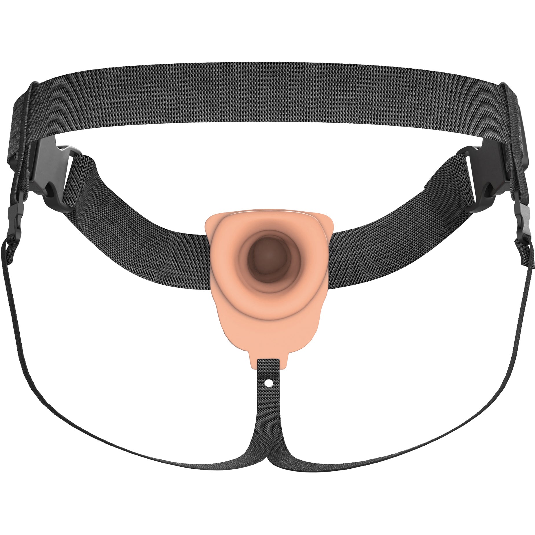 Fantasy X-Tensions Elite Vibrating Silicone Dual Density 8" Hollow Strap-On Dildo - Vanilla