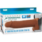 Fantasy X-Tensions Elite Vibrating Silicone Dual Density 8" Hollow Strap-On Dildo - Chocolate