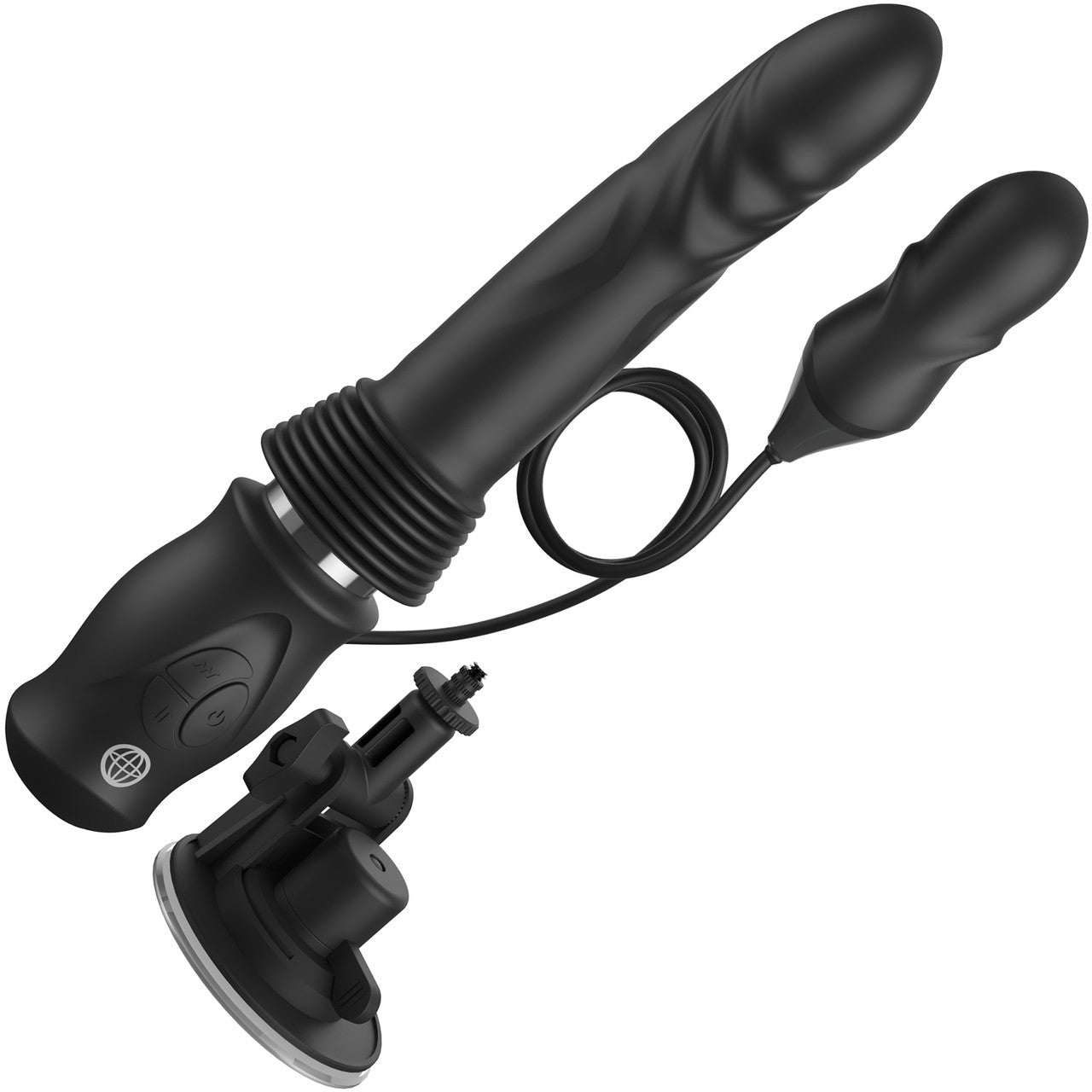 Fetish Fantasy Series Ultimate Silicone Rechargeable Thruster With Vibrating Bullet & Suction Base