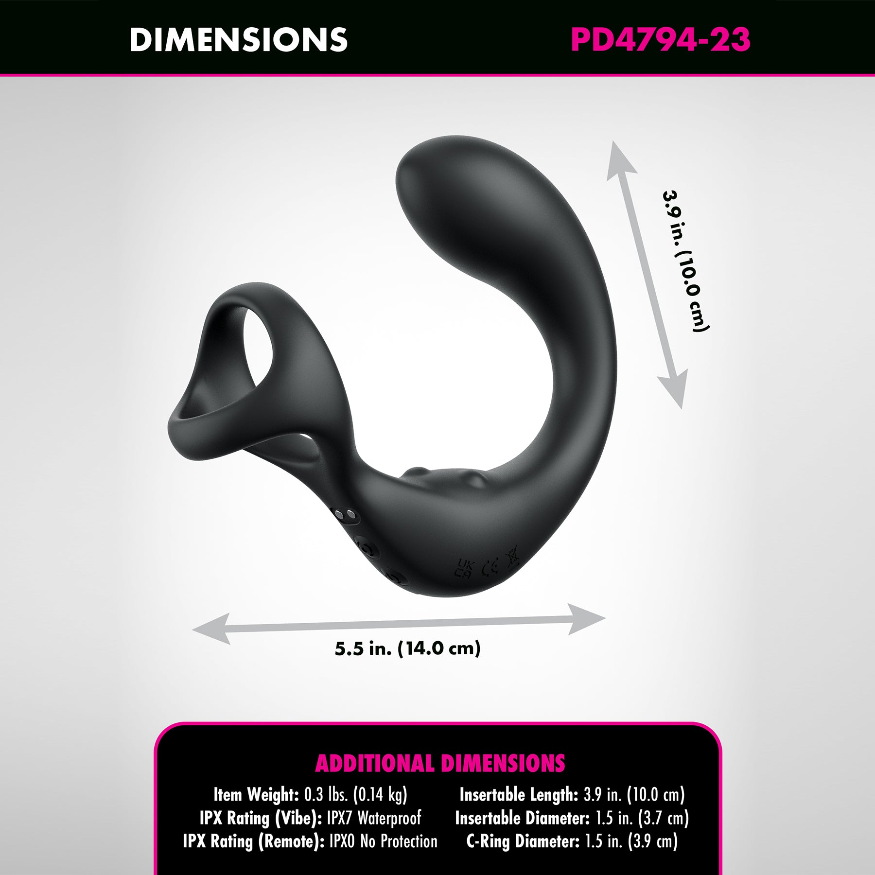 Anal Fantasy Elite Ass-gasm Taint-alizer Prostate Stimulator With Remote