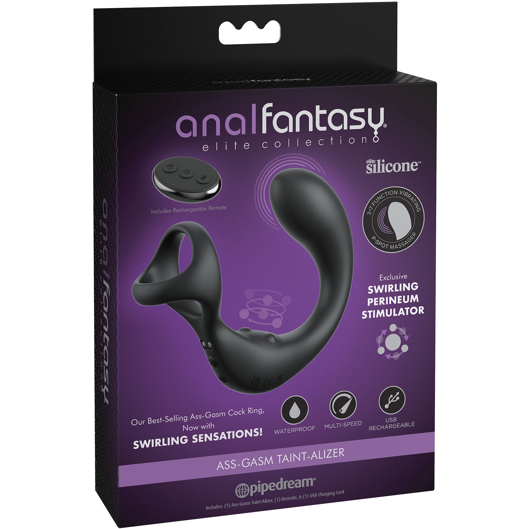 Anal Fantasy Elite Ass-gasm Taint-alizer Prostate Stimulator With Remote
