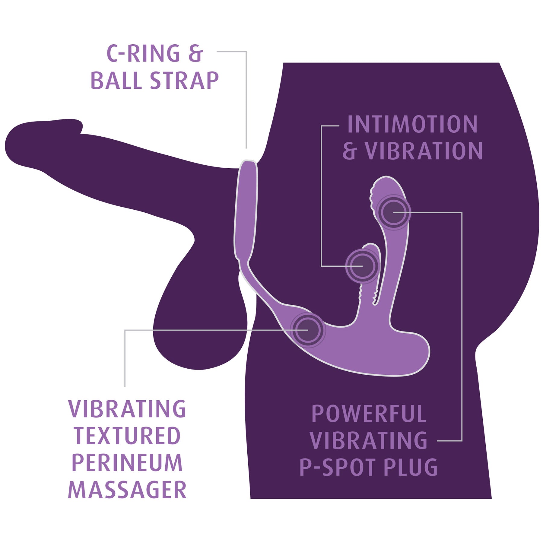 Anal Fantasy Elite Ass-Gasm IntiMotion Swirling Silicone Cock Ring Plug
