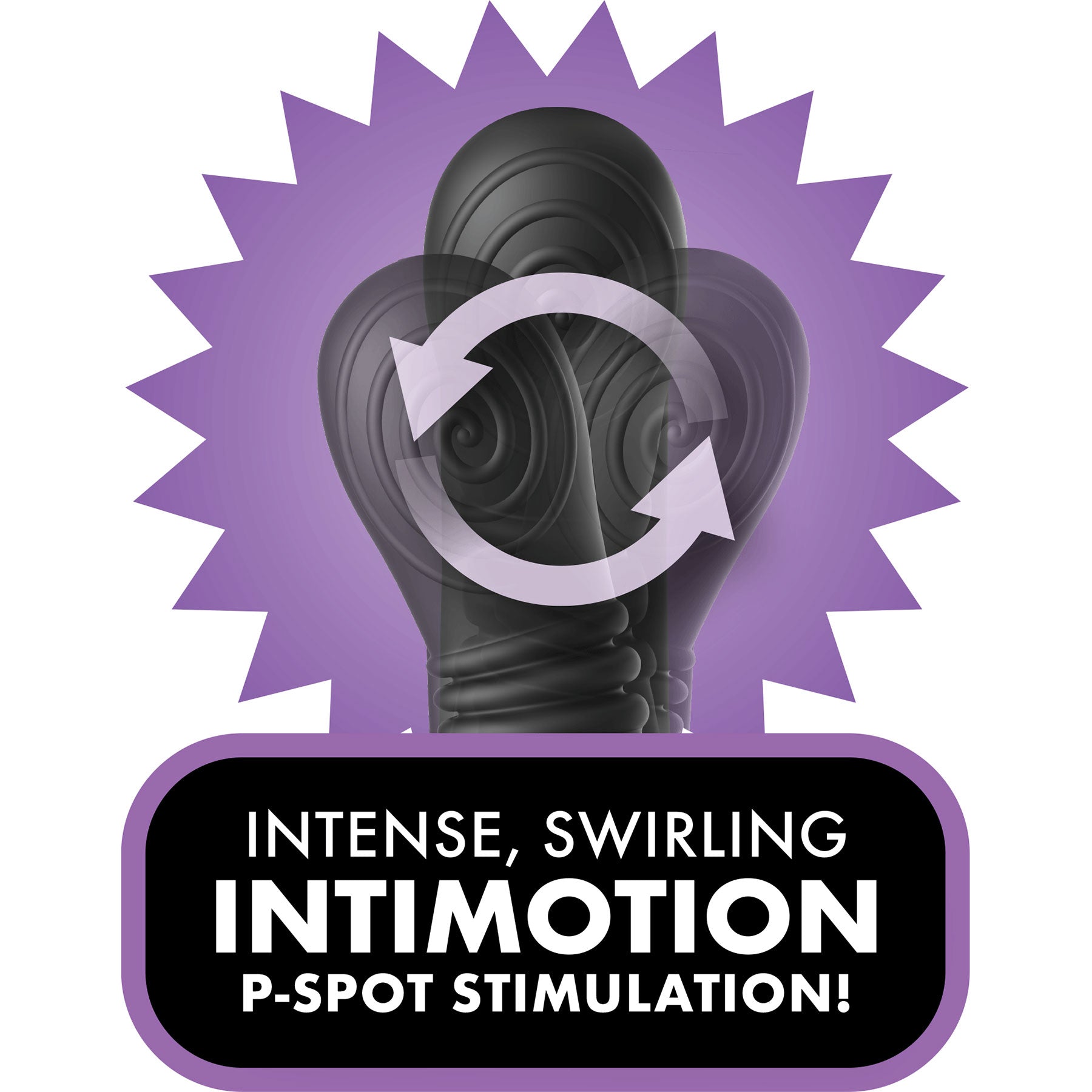 Anal Fantasy Elite Ass-Gasm IntiMotion Swirling Silicone Cock Ring Plug