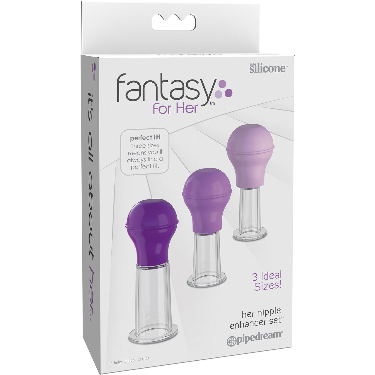 Fantasy For Her - Her Nipple Enhancer Set, Three Sizes