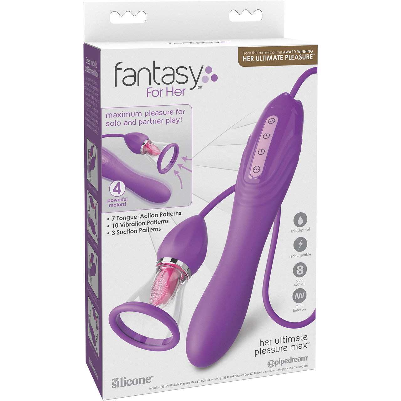 Fantasy For Her - Her Ultimate Pleasure Max Dual Oral Sex Simulator With Hose & G-Spot Vibrator By Pipedream