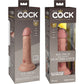 King Cock Elite Dual Density 6" Silicone Suction Cup Dildo - Vanilla