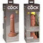 King Cock Elite Dual Density 6" Silicone Suction Cup Dildo - Caramel