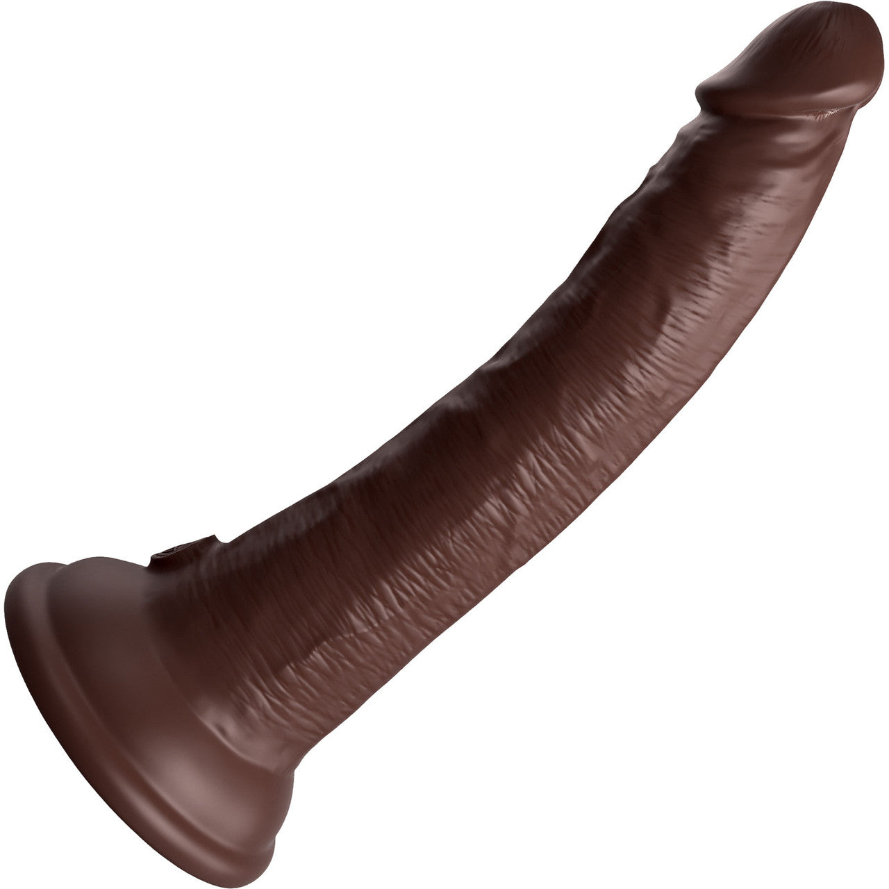 King Cock Elite Dual Density 7" Silicone Suction Cup Dildo - Chocolate