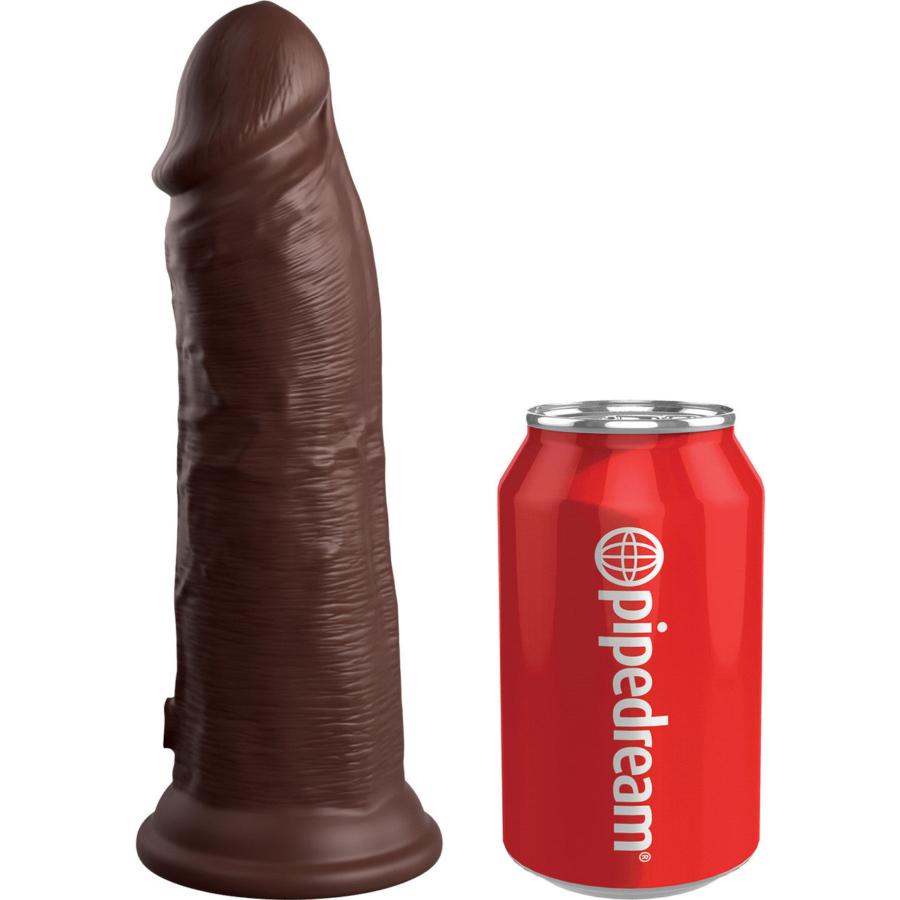 King Cock Elite Dual Density 8" Silicone Suction Cup Dildo - Chocolate