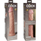 King Cock Elite Dual Density 11" Silicone Suction Cup Dildo - Vanilla