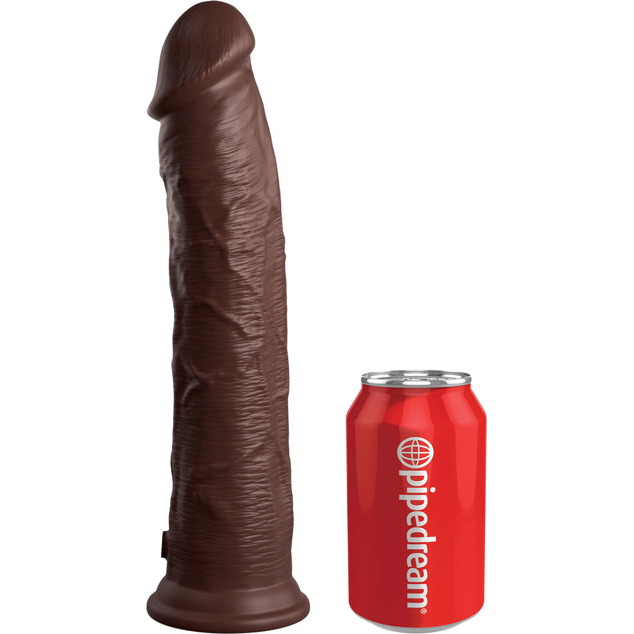 King Cock Elite Dual Density 11" Silicone Suction Cup Dildo - Chocolate