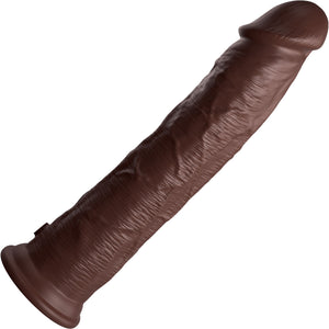 King Cock Elite Dual Density 11" Silicone Suction Cup Dildo - Chocolate