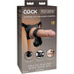 King Cock Elite Deluxe Body Dock Strap-On Kit With Swinging Crown Jewels & Silicone 8 Inch Dildo - Vanilla