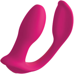 3Some Double Ecstasy Dual Stimulation Rechargeable Remote Controlled Silicone Vibrator