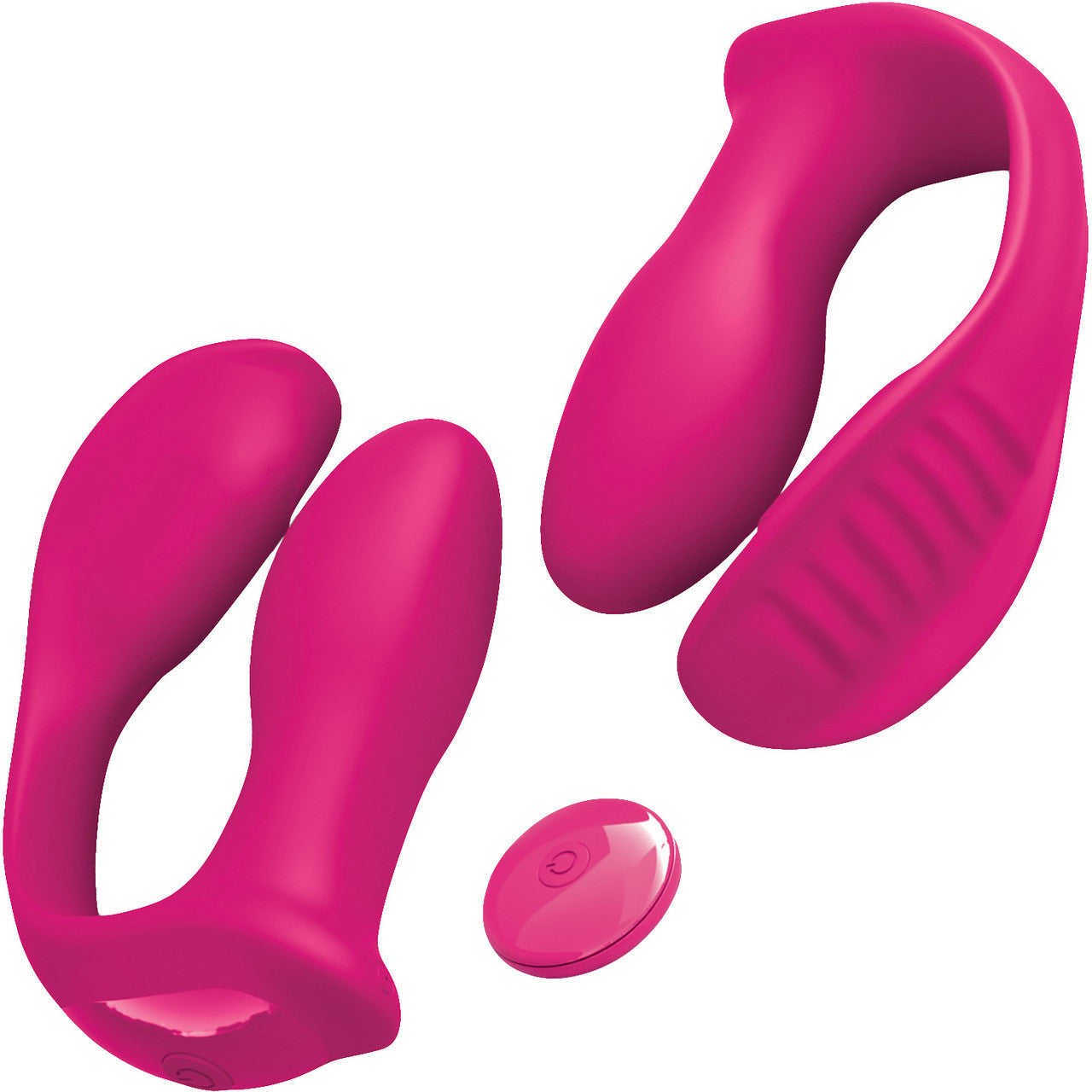 3Some Double Ecstasy Dual Stimulation Rechargeable Remote Controlled Silicone Vibrator