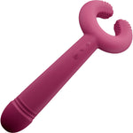 Please Me Rechargeable Silicone Dual Vibrator By Love To Love - Plum Star