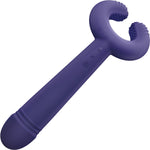 Please Me Rechargeable Silicone Dual Vibrator By Love To Love - Midnight Indigo