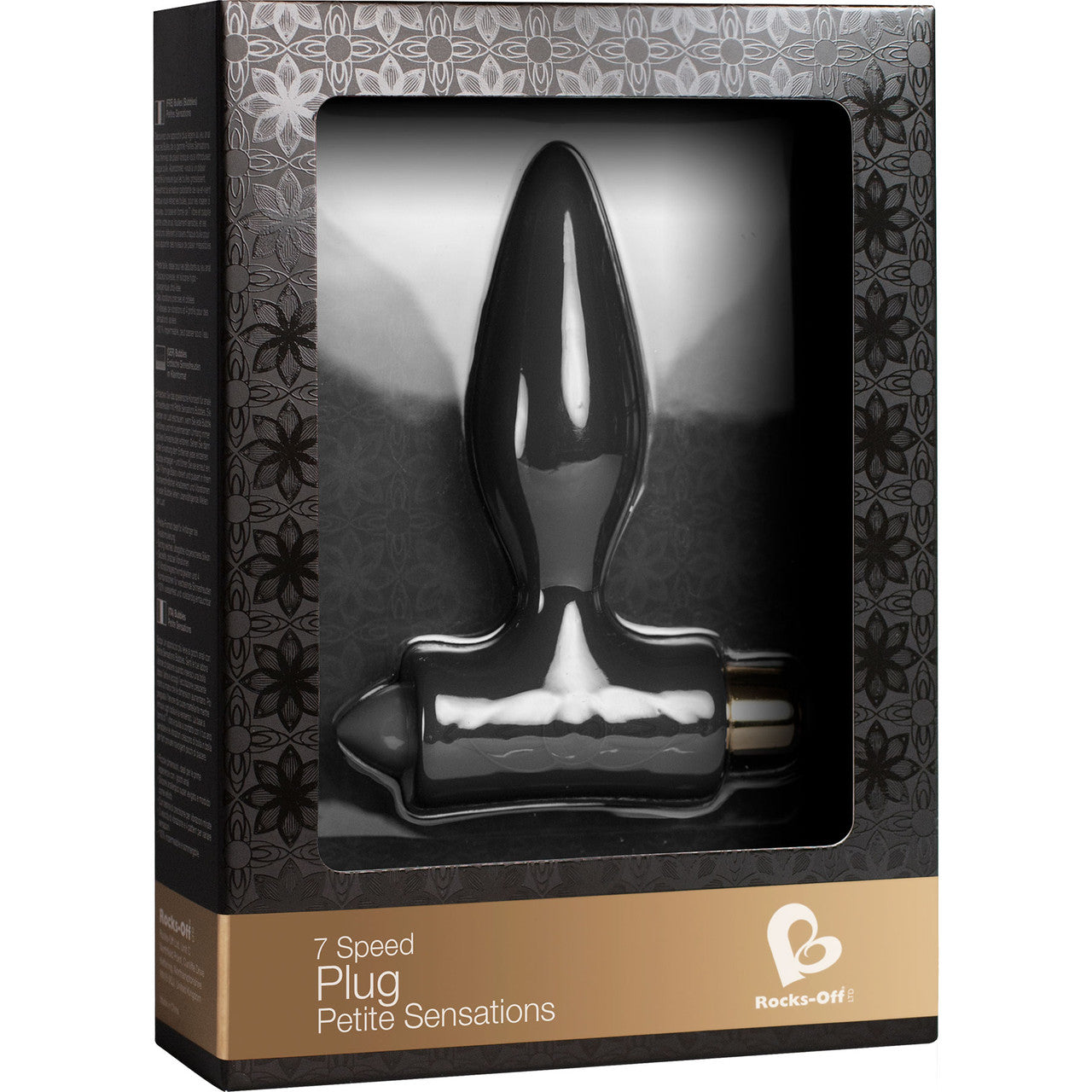 Petite Sensations Plug 7 Function Vibrating Butt Plug by Rocks-Off - Black