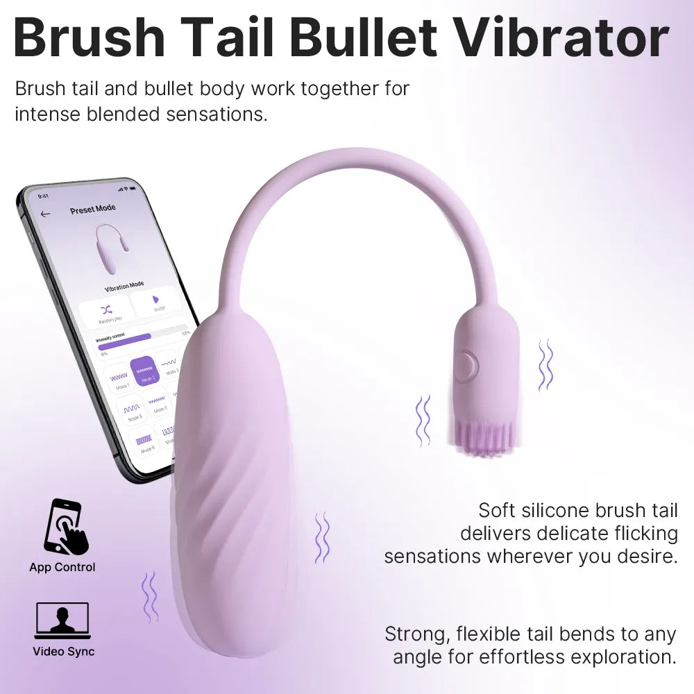Svakom Plume Flexible Brush Tail Silicone Bullet Vibrator