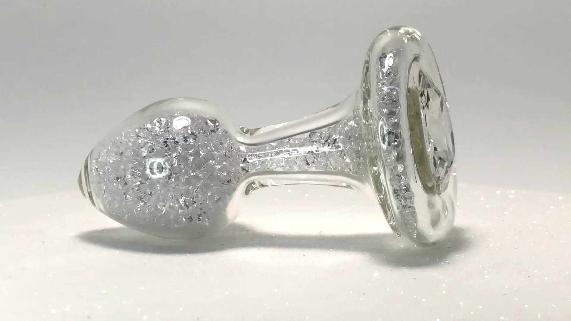 Sparkle Glass Butt Plug With Crystal Base By Crystal Delights - Video