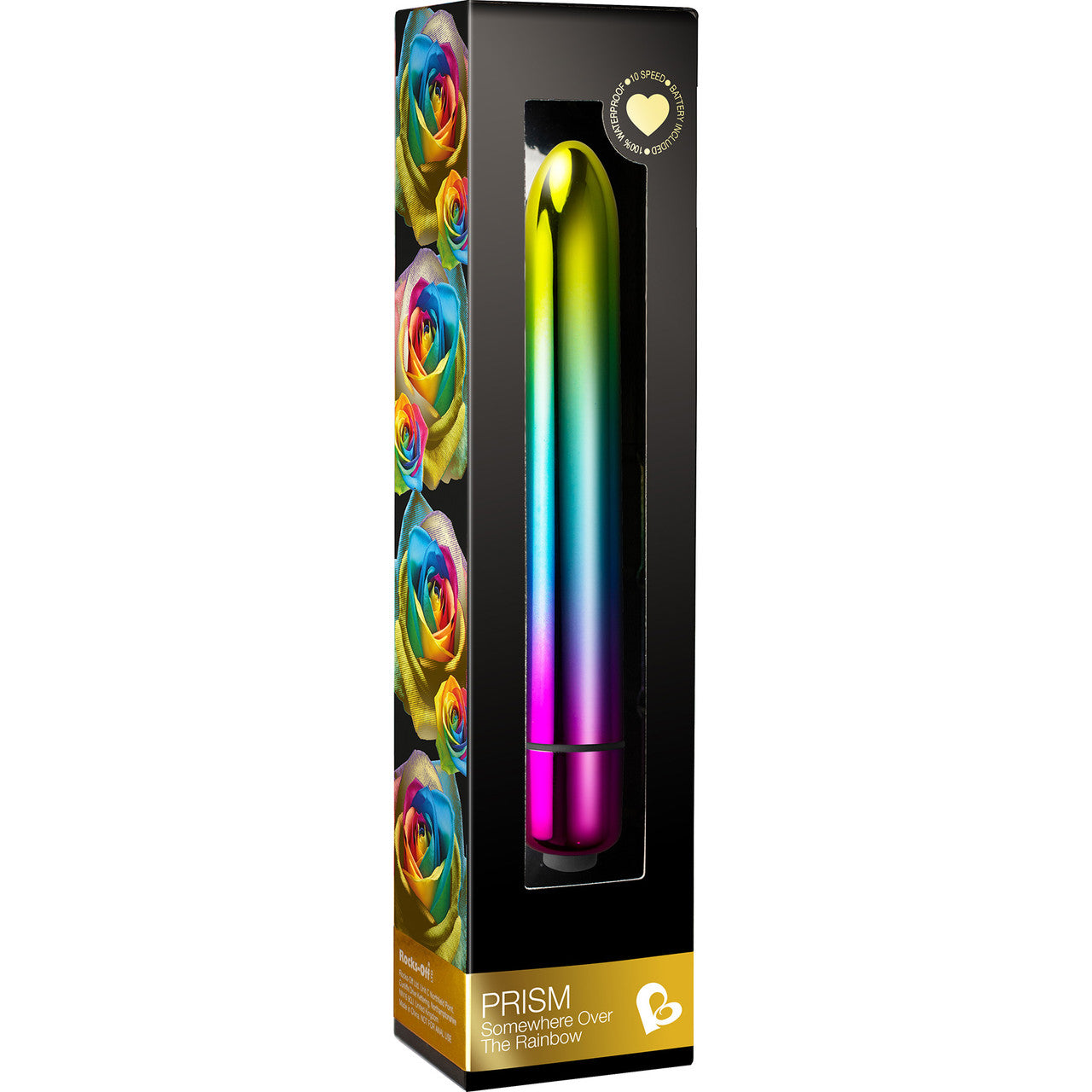 Prism Rainbow Powerful 10 Function Waterproof Vibrator by Rocks-Off