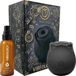 Perfect Pairings - The Rose Clitoral Pressure Wave Stimulator & 1 oz Pulse Clitoral Stimulation Cream By Vibeology